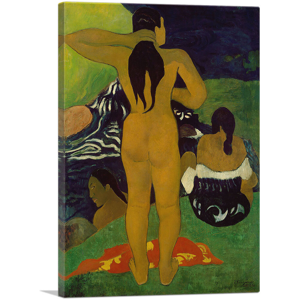 Artcanvas Tahitian Women Bathing By Paul Gauguin Wrapped Canvas