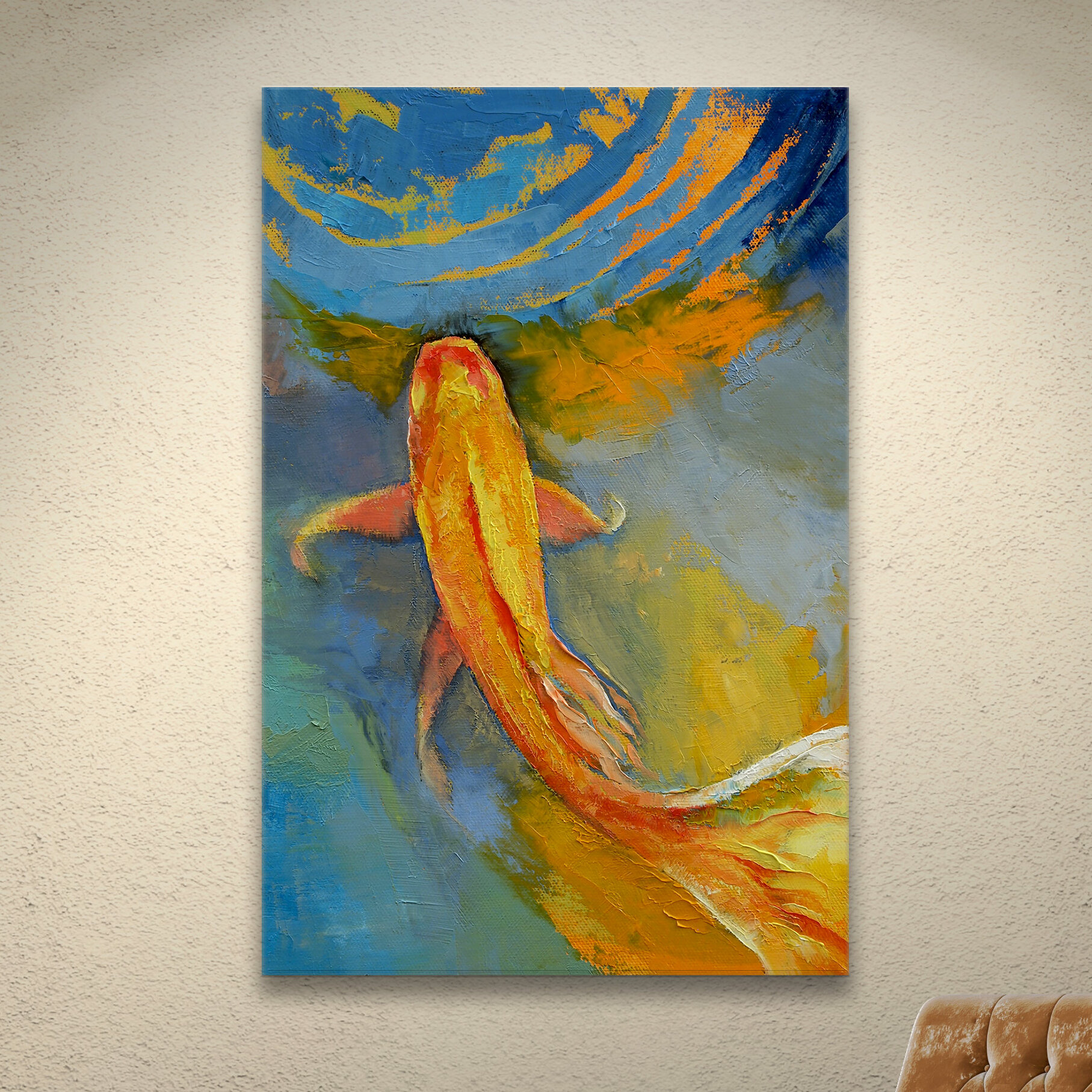 Artwall Butterfly Koi By Michael Creese Unframed Print On Canvas