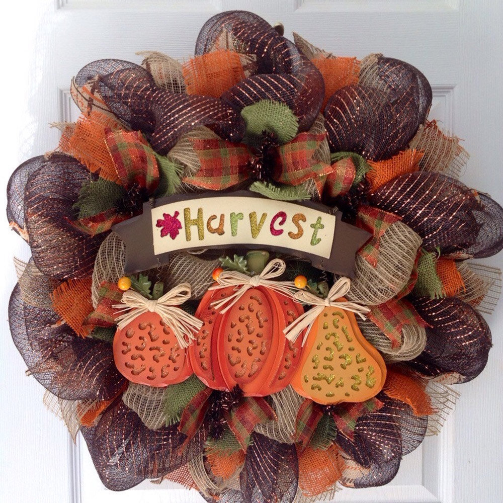 The Holiday Aisle Glittering Gourds Harvest Welcome Deco Acrylic