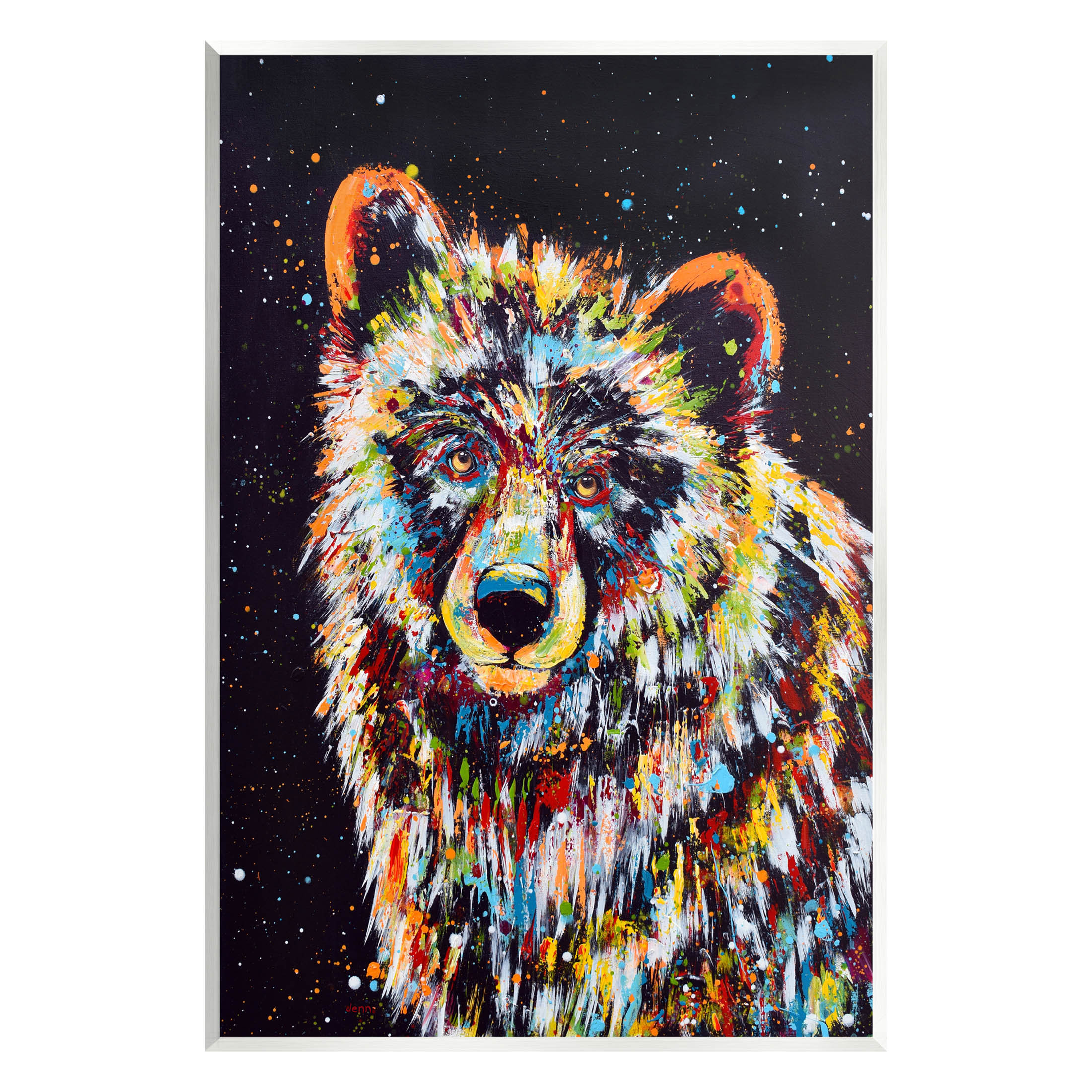 Millwood Pines Modern Bear Urban Strokes By Unframed Painting On Mdf