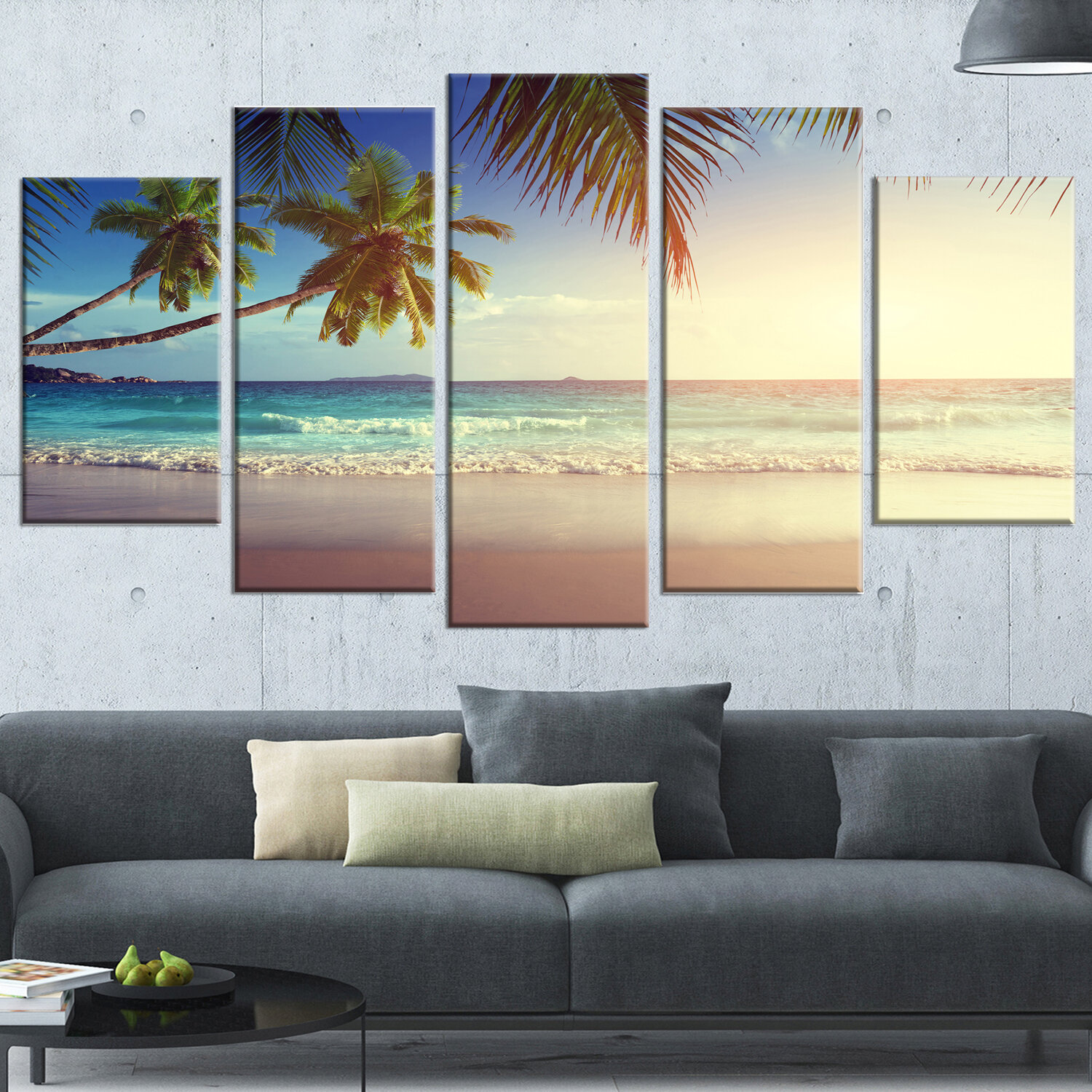 Highland Dunes Typical Sunset On Seychelles Beach Piece Wrapped