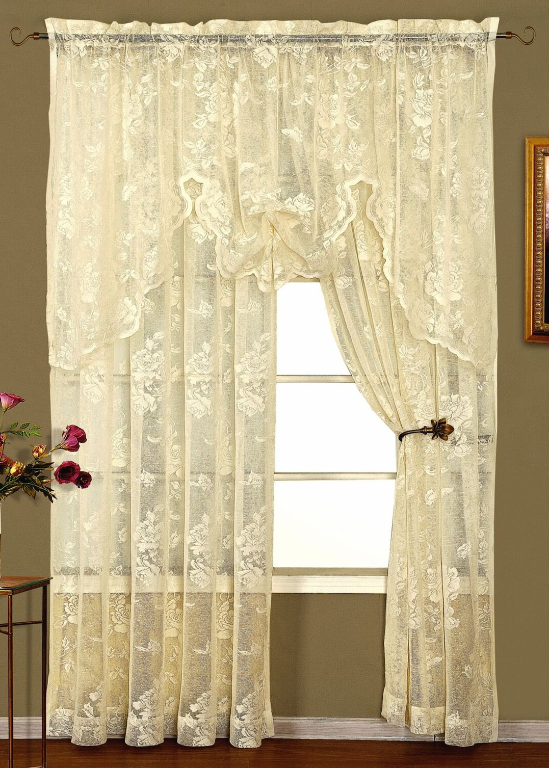 White Lace Curtains For Bedroom Design Ideas