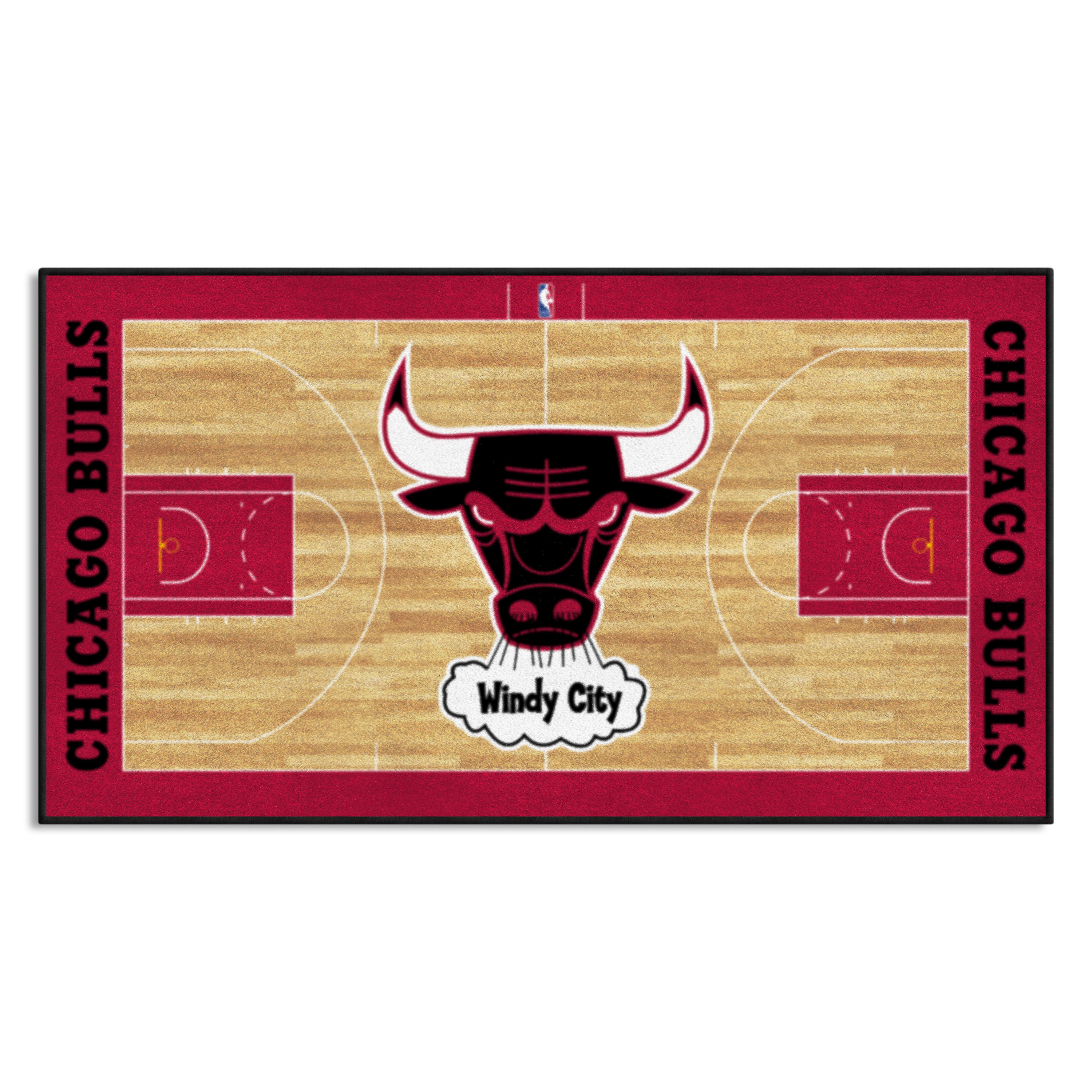 FANMATS Chicago Bulls NBA Retro Chicago Bulls Court Runner Rug 24In