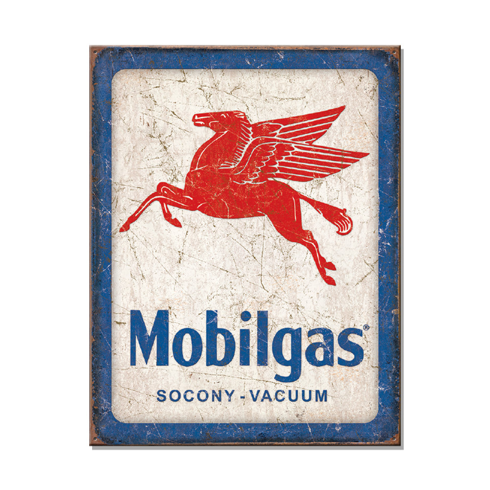 Desperate Enterprises Mobilgas Pegasus Metal Sign Wayfair