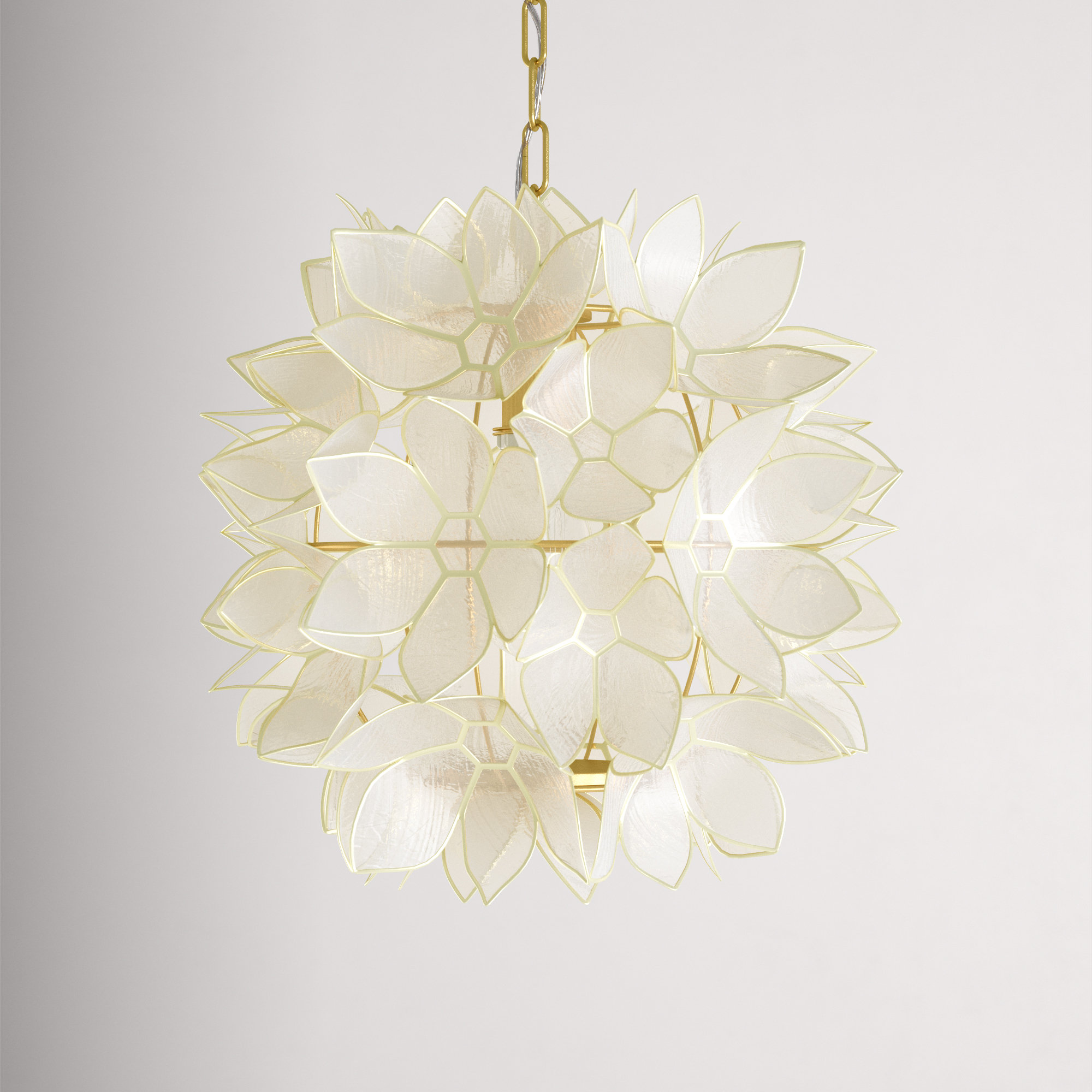 Kelly Clarkson Home Capiz Lotus Flower Pendant Light Capiz White