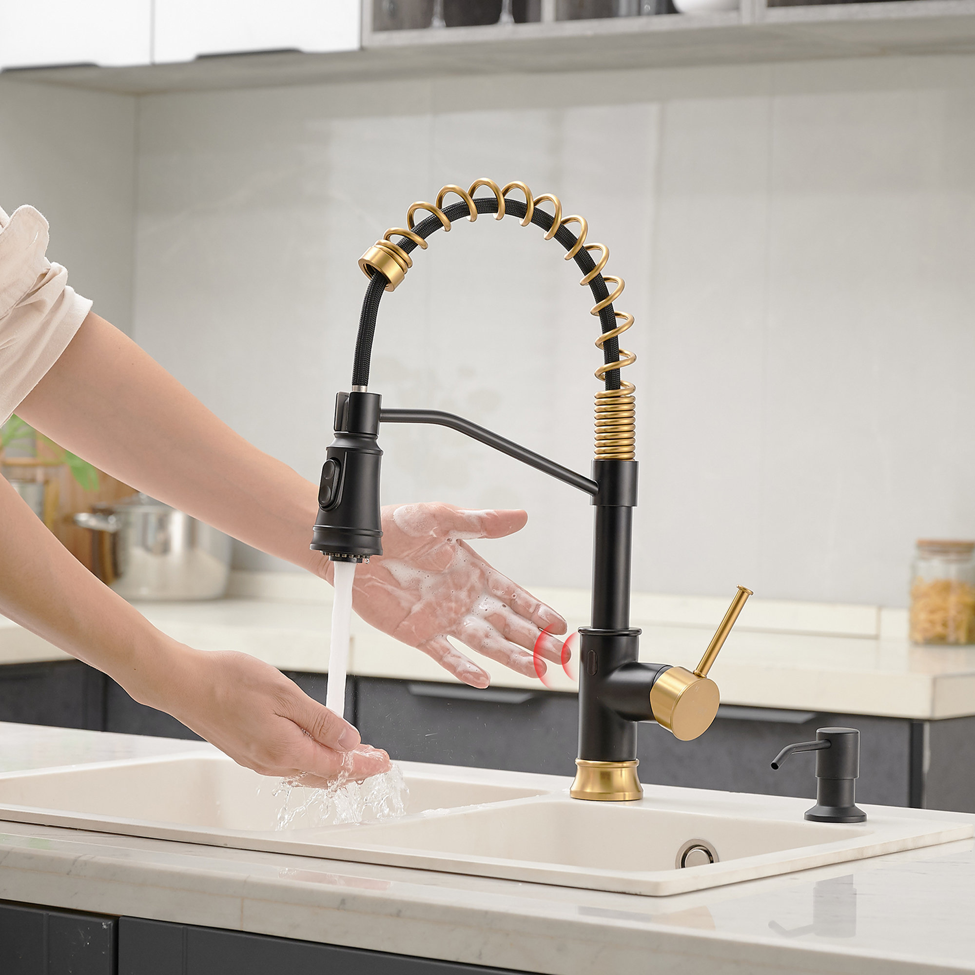 Flg Pull Down Touchless Single Handle Kitchen Faucet Wayfair