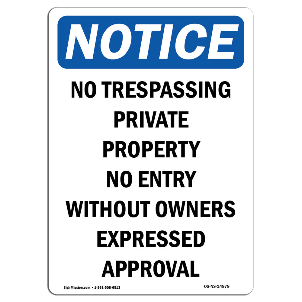 SignMission No Trespassing Private Property Sign Wayfair