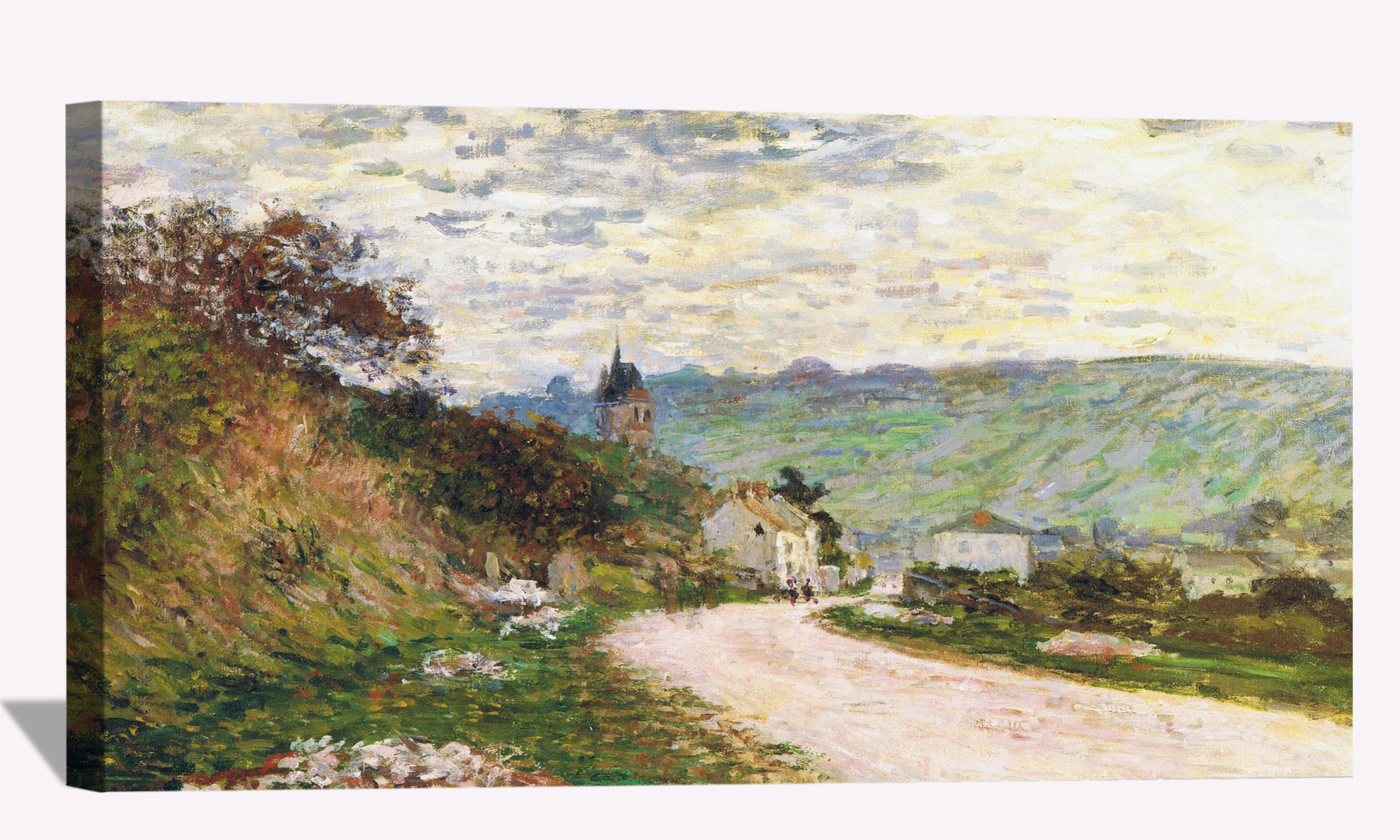 Vault W Artwork Route A Vetheuil By Claude Monet Wrapped Canvas Print