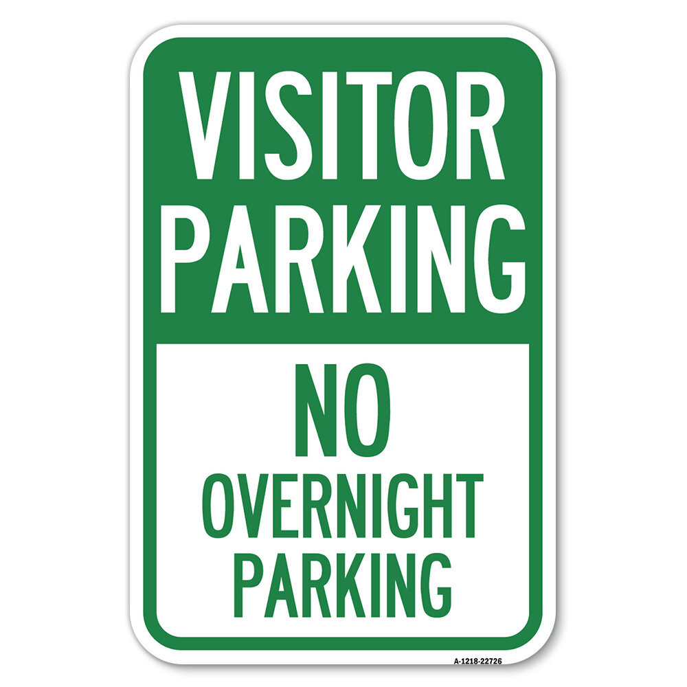 Signmission Visitor Parking Sign Visitor Parking No Overnight Parking