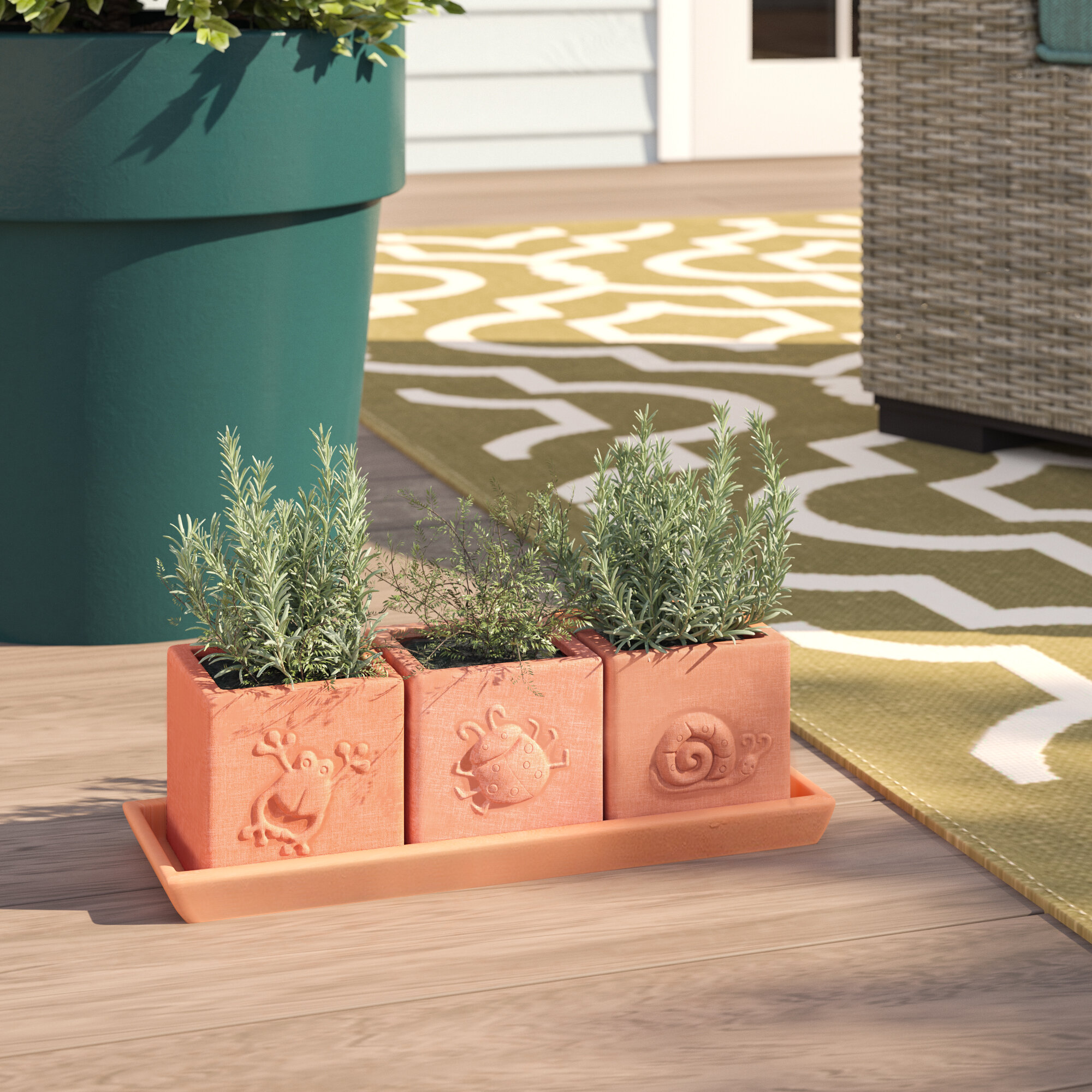 August Grove Mehrab 4 Piece Terracotta Pot Planter Set Wayfair