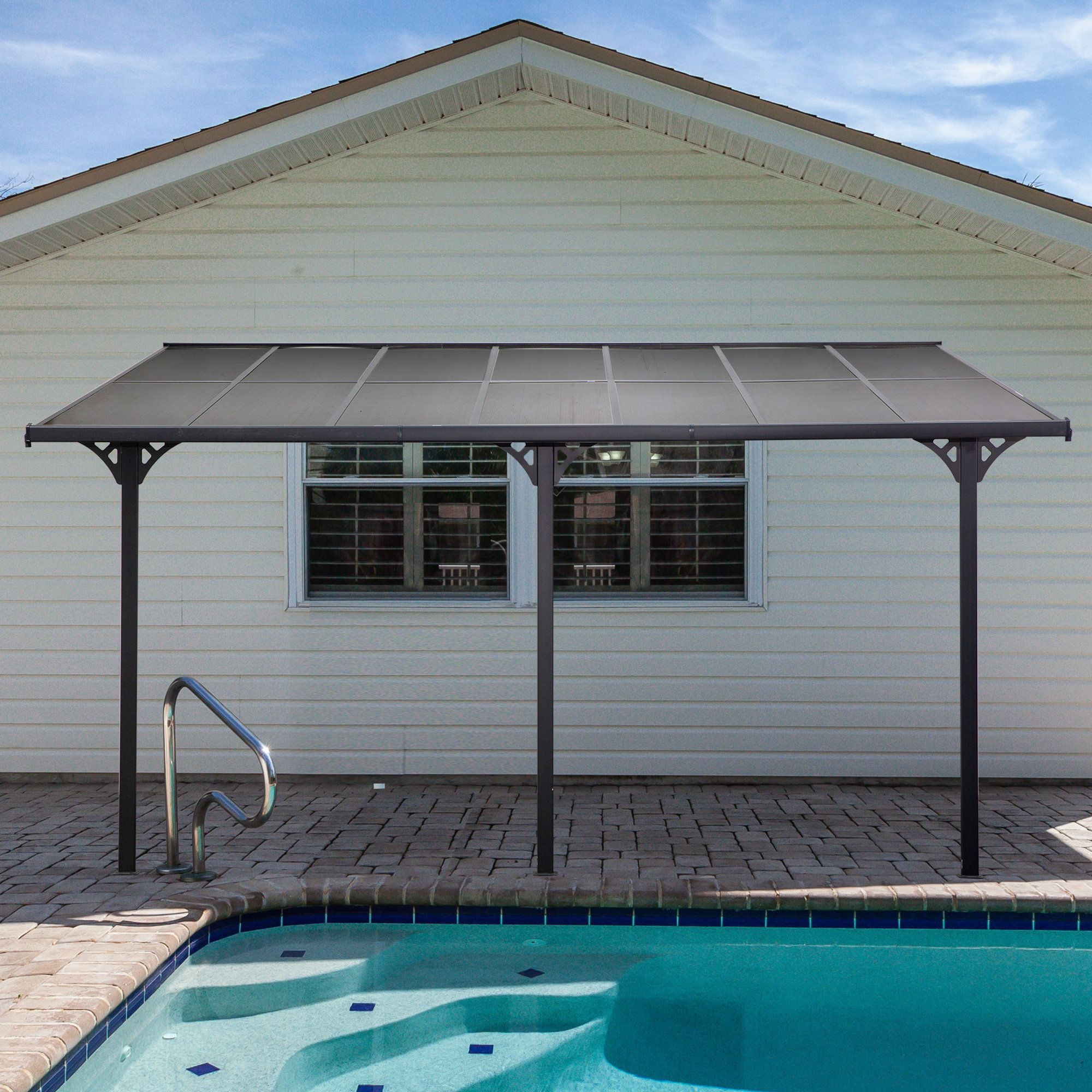 Outsunny Ft W X Ft D Aluminum Pergola With Canopy Reviews