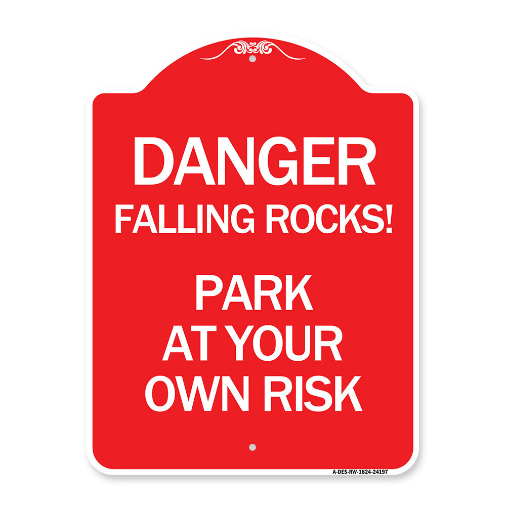 Signmission Designer Series Sign Danger Falling Rocks Park At Your