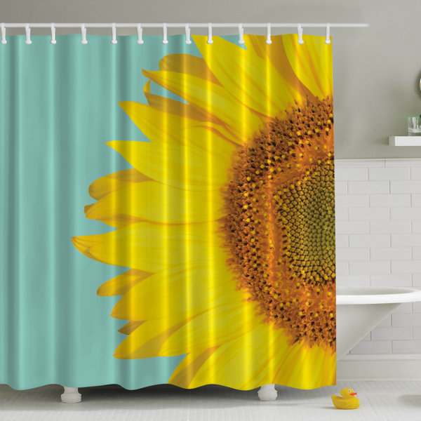 Sunflower Print Shower Curtain Wayfair Sunflower Print Shower Curtain Wayfair