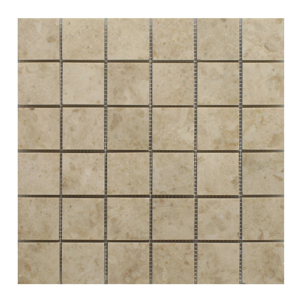 Seven Seas Cappuccino X Marble Grid Mosaic Wall Floor Tile