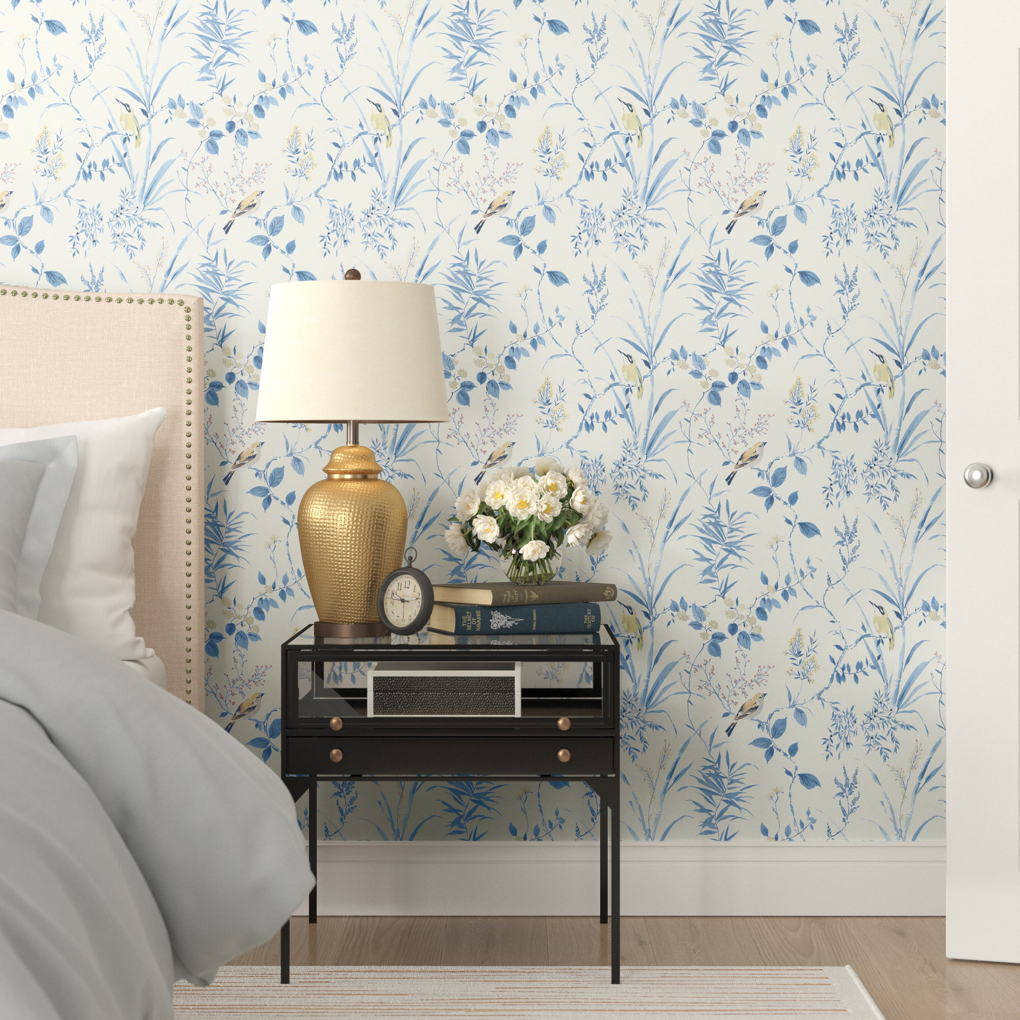 Lark Manor Peel Stick Floral Wallpaper Reviews Wayfair