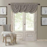 Black Gray Silver Valances Kitchen Curtains You Ll