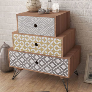 30cm Wide Bedside Table Wayfair Co Uk Aicha 3 Drawer Bedside Table