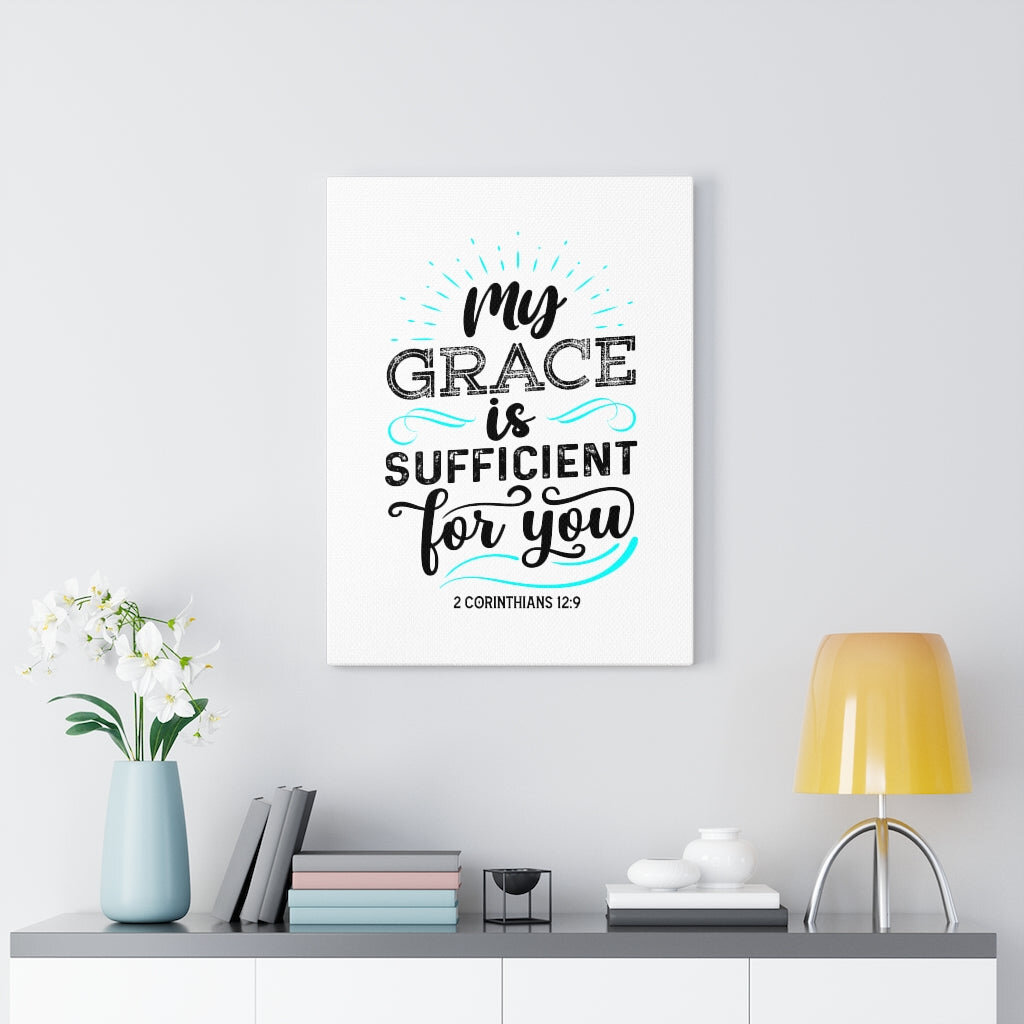 Trinx My Grace Corinthians Christian Wall Art Bible Verse Print