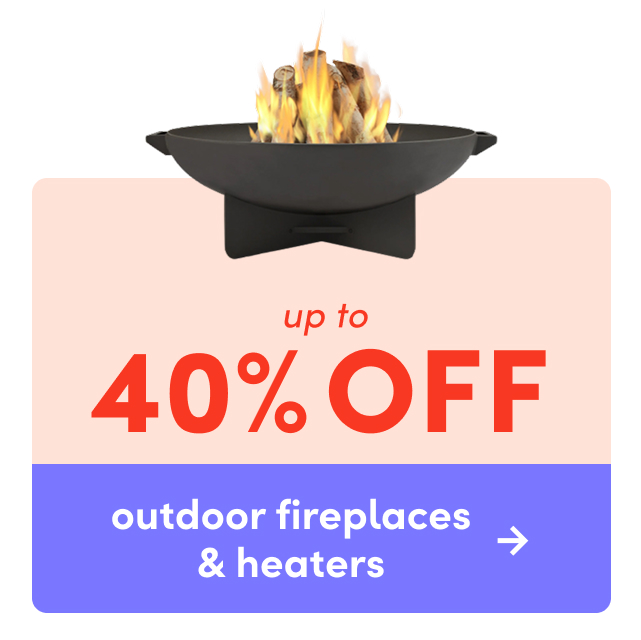 outdoor fireplace & heater clearance