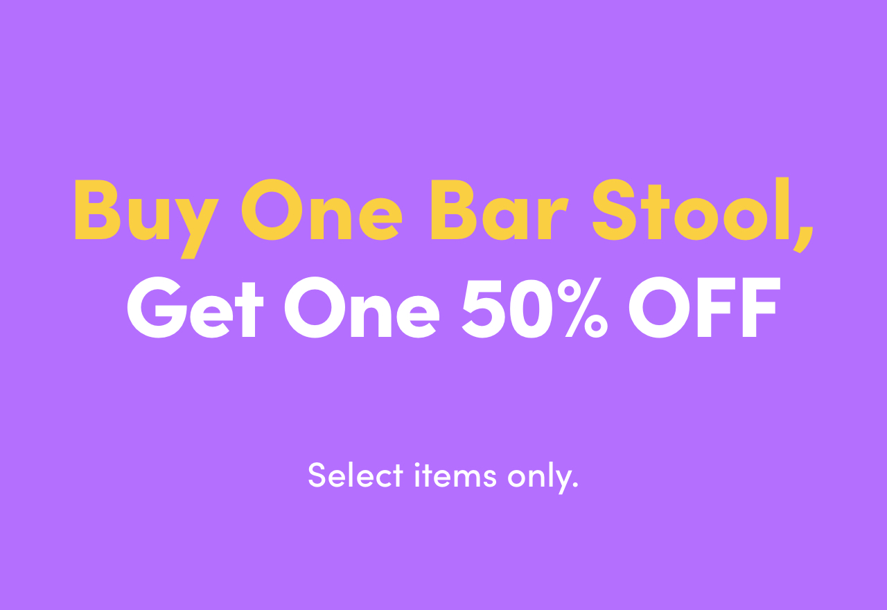 Buy One Bar Stool, Get One 50% OFF