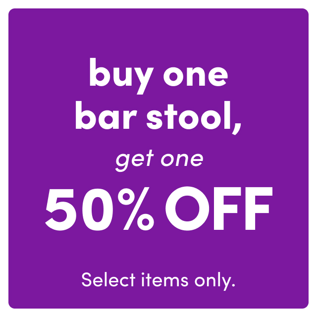 Buy One Bar Stool, Get One 50% OFF