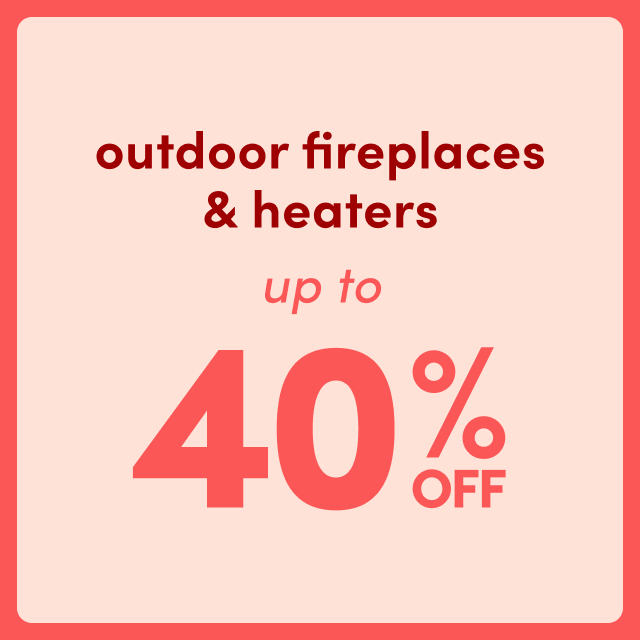 outdoor fireplace & heater clearance