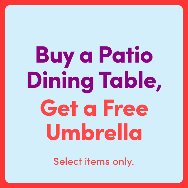 Buy Patio Table, Get a Free Umbrella 