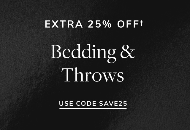 Extra 25% Off Bedding & Throws