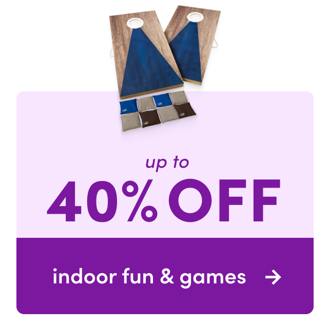 indoor fun & games clearance.