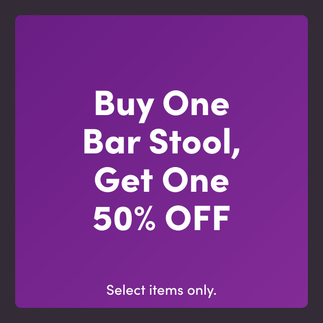 Buy One Bar Stool, Get One 50% OFF