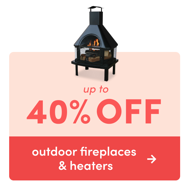 outdoor fireplace & heater clearance