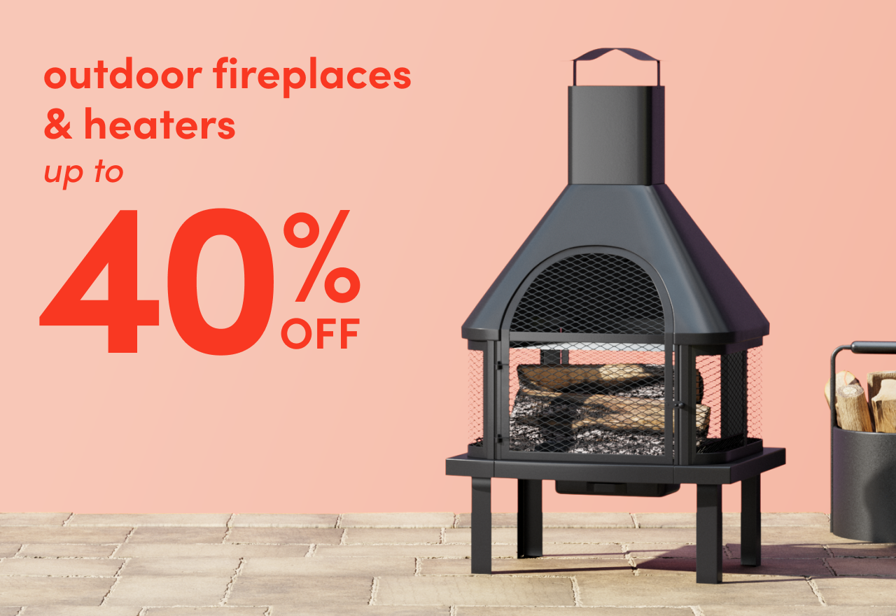 outdoor fireplace & heater clearance