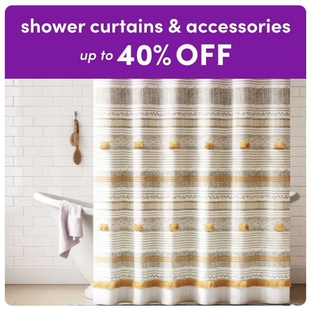 shower curtain & shower accessory sale.