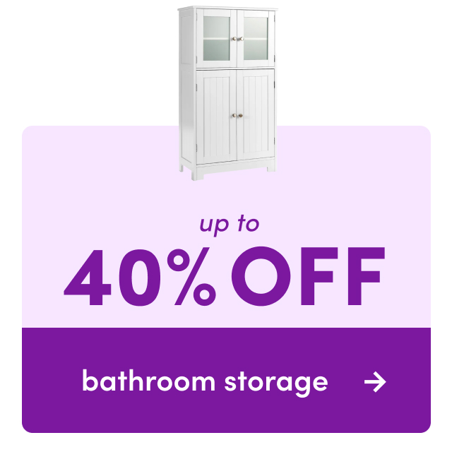 bathroom storage sale.