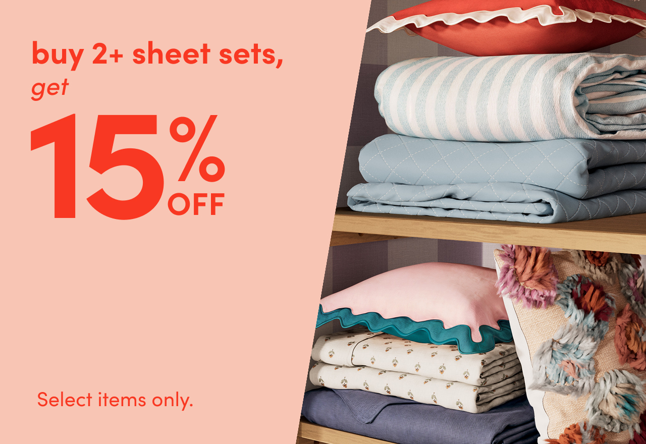 buy 2+ bedding, get 15% OFF