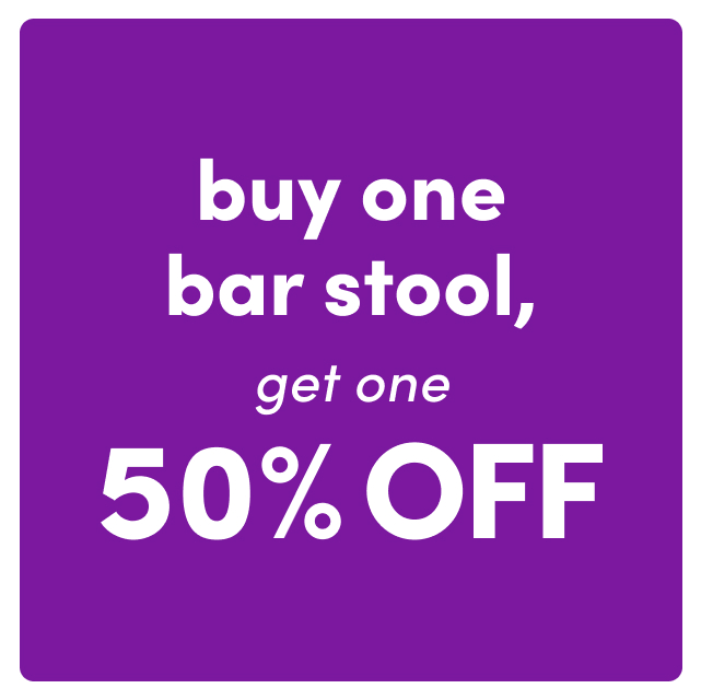 Buy One Bar Stool, Get One 50% OFF