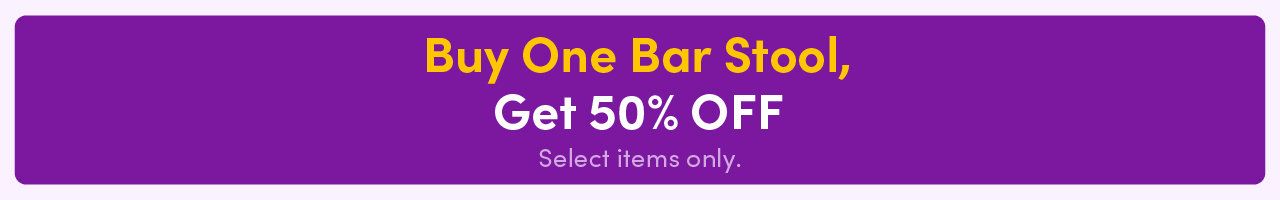 Buy One Bar Stool, Get One 50% OFF