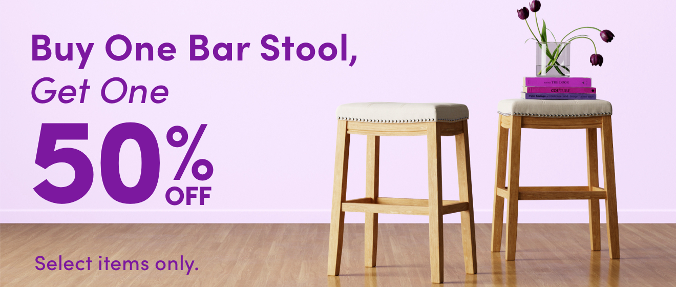 Buy One Bar Stool, Get One 50% OFF