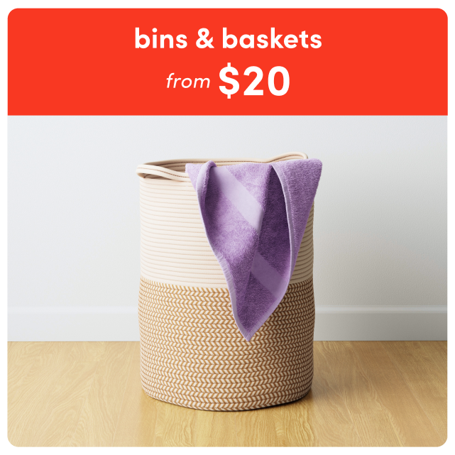 deals on bins & baskets
