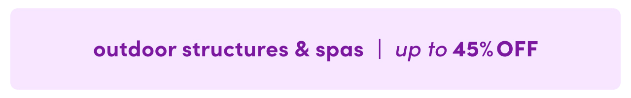 outdoor structure & spa sale