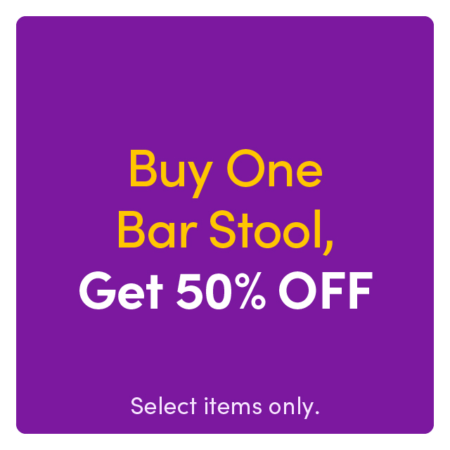 Buy One Bar Stool, Get One 50% OFF