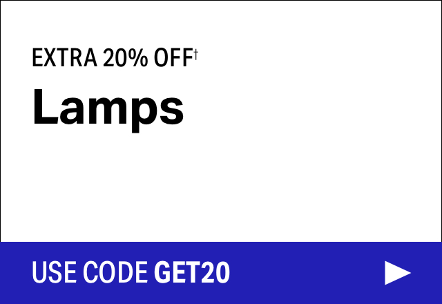 Extra 20% off Lamps