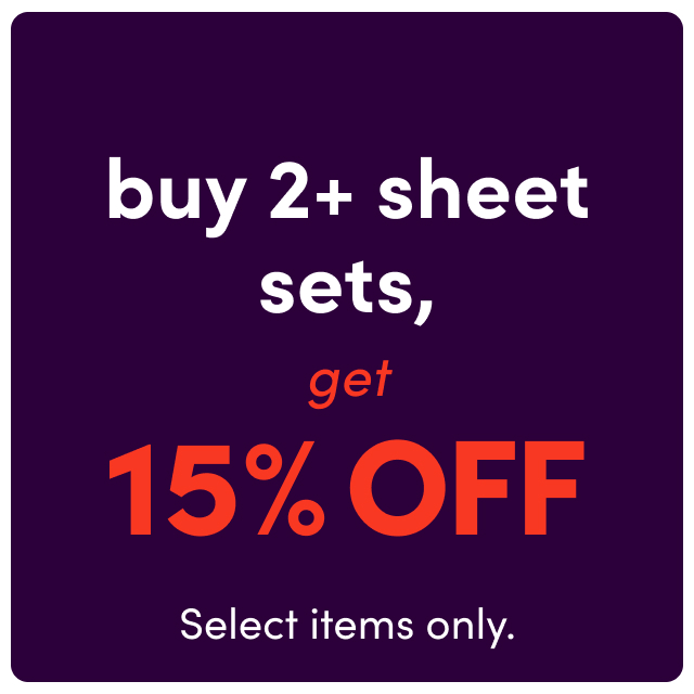 buy 2+ bedding, get 15% OFF