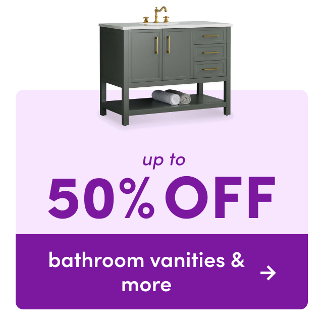 bathroom vanities & more on clearance.