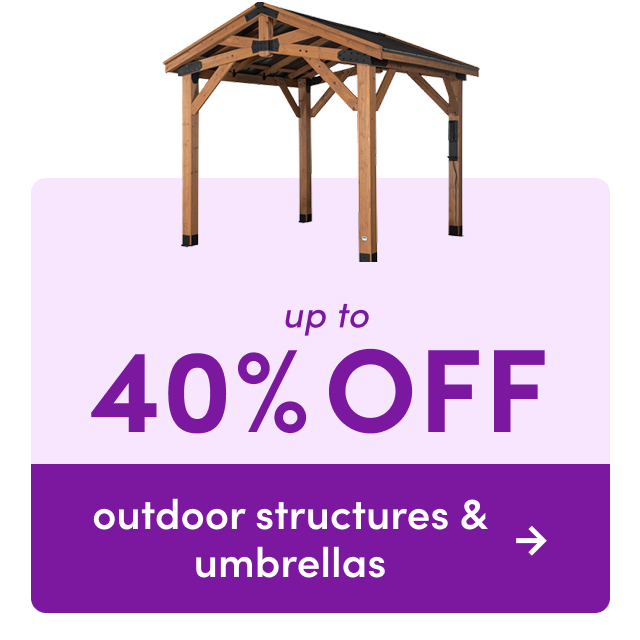 outdoor structure & umbrella sale