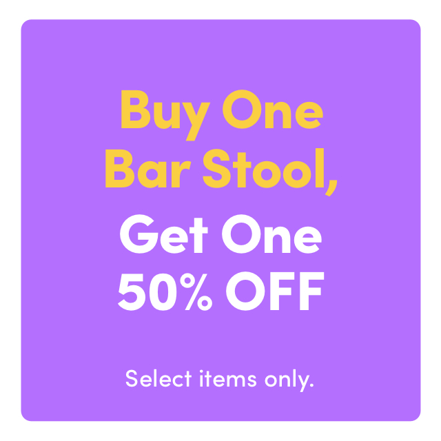 Buy One Bar Stool, Get One 50% OFF