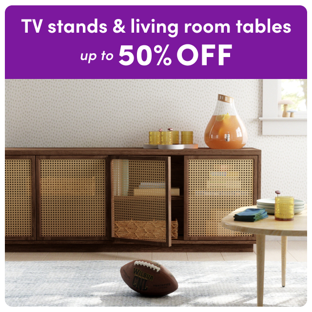 TV stand & living room table clearance.