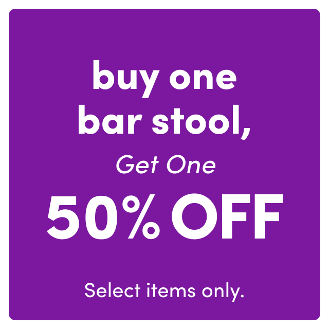 Buy One Bar Stool, Get One 50% OFF