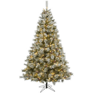 FRASER HILL FARM Homestead Newberry Pine 6.5' Lighted Pine Christmas Tree