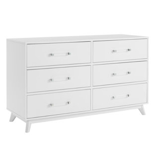 OXFORDBABY Holland 6 Drawer 56" W Solid Wood Dresser